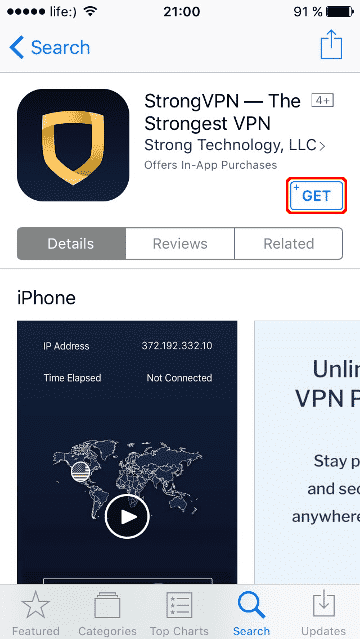 strongvpn step2